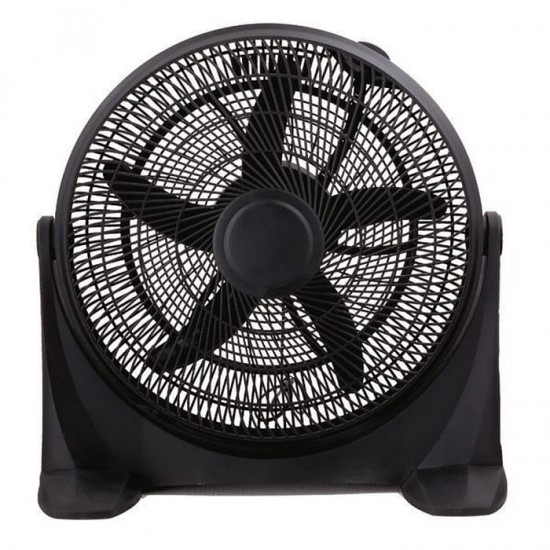 EUROLAMP ΑΝΕΜΙΣΤΗΡΑΣ BOX FAN ΣΤΡΟΓΓΥΛΟΣ ΜΑΥΡΟΣ Φ50 100W