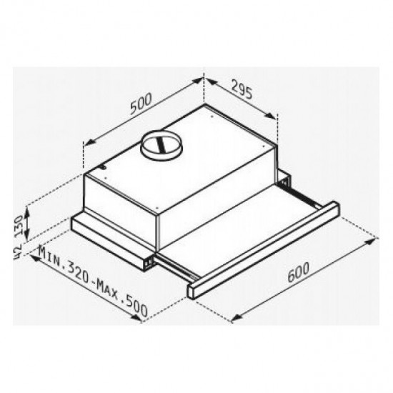 PYRAMIS Απορροφητήρας Συρόμενος Power Slim 60cm Ecoline