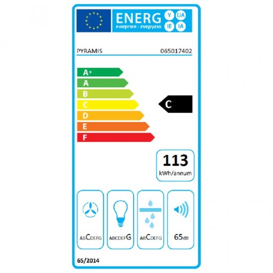 PYRAMIS Απορροφητήρας Συρόμενος Turbo 60cm Inox