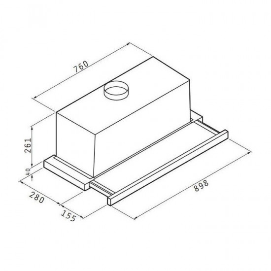 PYRAMIS Απορροφητήρας Συρόμενος Turbo Plus Inox