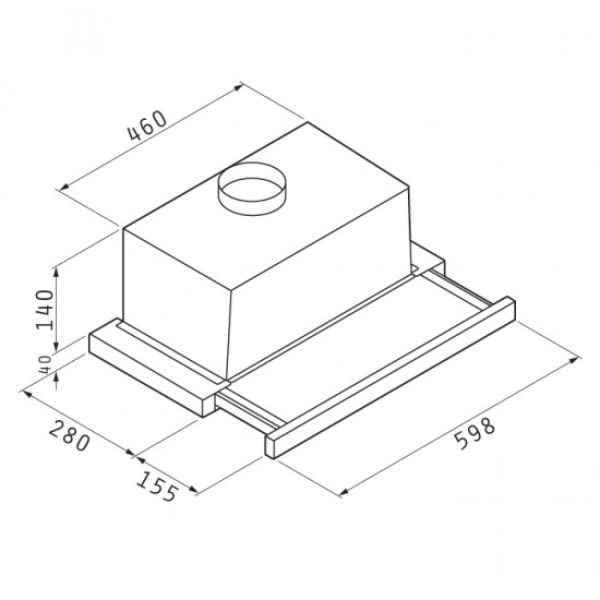 PYRAMIS Απορροφητήρας Συρόμενος Turbo Slim 60cm