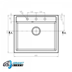 GRANITSINKS 026 ΣΥΝΘΕΤΙΚΟΣ ΝΕΡΟΧΥΤΗΣ (60X51) SAKHALIN