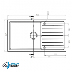 GRANITSINKS 028 GRANITE ΝΕΡΟΧΥΤΗΣ (90X49) SHADE GREY