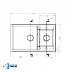 GRANITSINKS 032 GRANITE ΝΕΡΟΧΥΤΗΣ (80X49) 2Β SHADE GREY GRANITSINKS 032 GRANITE ΝΕΡΟΧΥΤΗΣ (80X49) 2Β SHADE GREY
