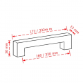 VIOBRASS 1113 Λαβή Επίπλου Χρώμιο Γυαλιστερό 160/320mm