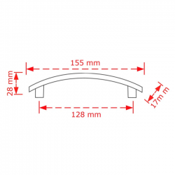 VIOBRASS 131 Λαβή Επίπλου Όρο Ματ 128mm