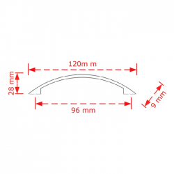 VIOBRASS 136 Λαβή Επίπλου Antique Brass 96mm