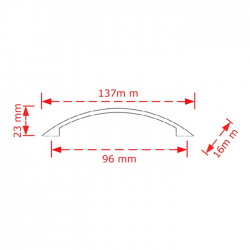 VIOBRASS 137 Λαβή Επίπλου Νίκελ Ματ 96mm