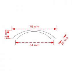 VIOBRASS 141 Λαβή Επίπλου 64mm Όρο Ματ