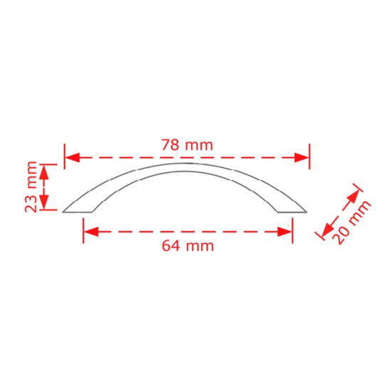 VIOBRASS 141 Λαβή Επίπλου 64mm Νίκελ Ματ