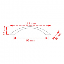 VIOBRASS 141 Λαβή Επίπλου 96mm Όρο Ματ