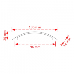 VIOBRASS 147A Λαβή Επίπλου Όρο Ματ 96mm