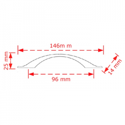 VIOBRASS 149 Λαβή Επίπλου Antique Brass 96mm