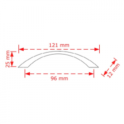 VIOBRASS 151 Λαβή Επίπλου 96mm Antique Nickel