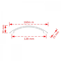 VIOBRASS 152 Λαβή Επίπλου 128mm Όρο Ματ