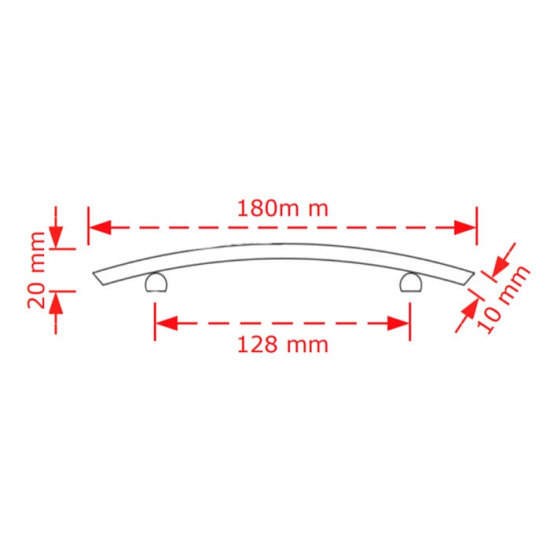 VIOBRASS 153 Λαβή Επίπλου 128mm Νίκελ Ματ