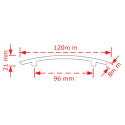 VIOBRASS 154 Λαβή Επίπλου Νίκελ Ματ 96mm