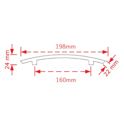 VIOBRASS 155 Λαβή Επίπλου Νίκελ Ματ 160mm
