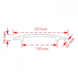 VIOBRASS 155 Λαβή Επίπλου Μαύρο Νίκελ Ματ 192mm