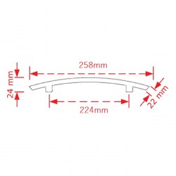 VIOBRASS 155 Λαβή Επίπλου Νίκελ Ματ 224mm
