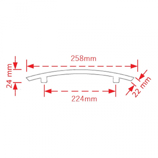 VIOBRASS 155 Λαβή Επίπλου Όρο Ματ 224mm