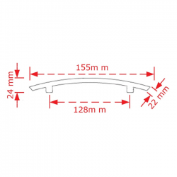 VIOBRASS 155 Λαβή Επίπλου Όρο Ματ 128mm