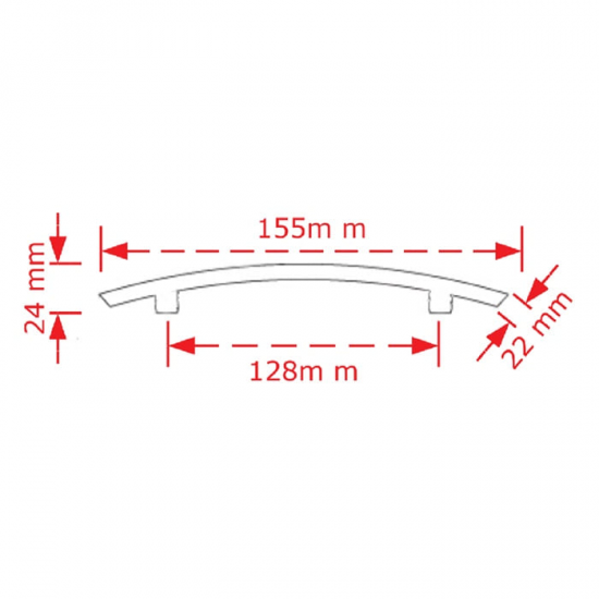 VIOBRASS 155 Λαβή Επίπλου Χρώμιο Γυαλιστερό 128mm