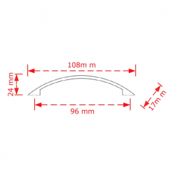 VIOBRASS 157 Λαβή Επίπλου Όρο Ματ 96mm