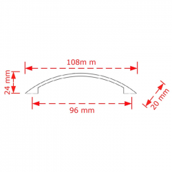 VIOBRASS 158 Λαβή Επίπλου Antique Brass 96mm