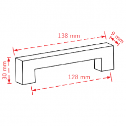 VIOBRASS 161 Λαβή Επίπλου Χρώμιο Ματ 128mm