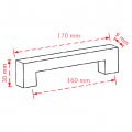 VIOBRASS 161 Λαβή Επίπλου Χρώμιο Γυαλιστερό 160mm