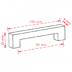 VIOBRASS 161 Λαβή Επίπλου Χρώμιο Ματ 96mm