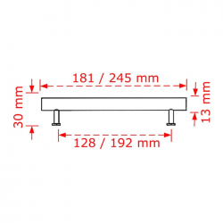 VIOBRASS 162 Λαβή Επίπλου 128mm Όρο Ματ