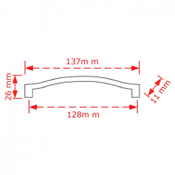 VIOBRASS 163 CR Λαβή Επίπλου Χρώμιο Γυαλιστερό 128mm