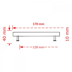 VIOBRASS 164 Λαβή Επίπλου Χρώμιο Γυαλιστερό 128/160/192/224mm