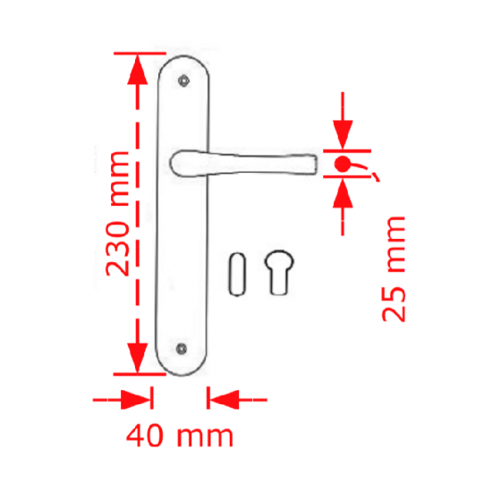 VIOBRASS 212 Πλάκα 125x40x230mm