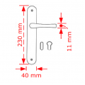 VIOBRASS 214 Πλάκα 129x40x230mm