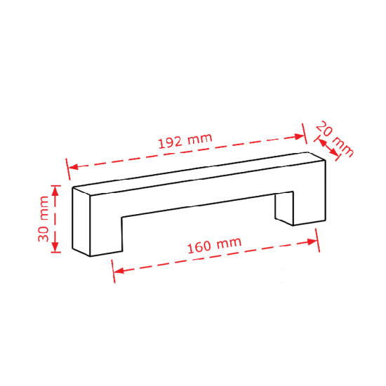 VIOBRASS 2279 Λαβή Επίπλου 160mm