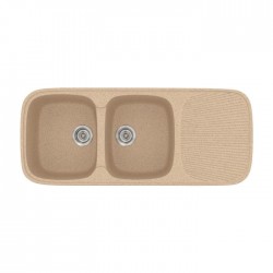 Sanitec Classic Συνθετικός Νεροχύτης 300 116 x 50cm Granite Beige