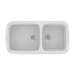 Sanitec Classic Συνθετικός Νεροχύτης 305 96 x 51cm White