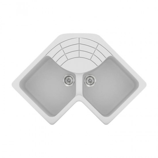 Sanitec Classic Συνθετικός Νεροχύτης 310 83 x 83 x 50cm White