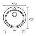 Sanitec Classic Συνθετικός Νεροχύτης 316 Φ48 White