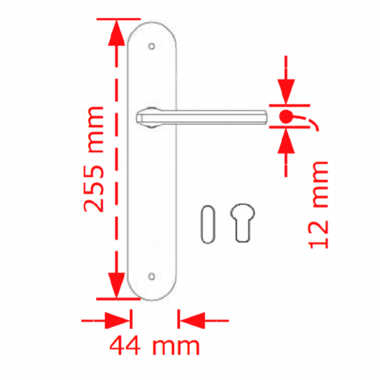 VIOBRASS 4085 Πλάκα 132x44x255mm