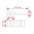 VIOBRASS 4089 Ροζέτα 133x50x50mm