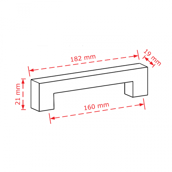 VIOBRASS 5302 Λαβή Επίπλου 160mm