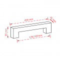 VIOBRASS 5304 Λαβή Επίπλου Inox Matt 128/160mm