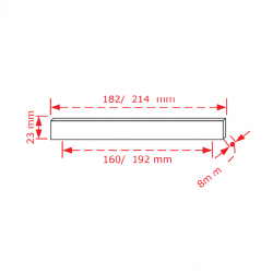 VIOBRASS 5314 Λαβή Επίπλου Χρώμιο Γυαλιστερό 160/192mm