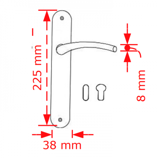 VIOBRASS 62 Πλάκα 38x255mm