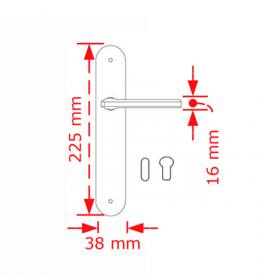 VIOBRASS 65 Πλάκα 113x38x255mm