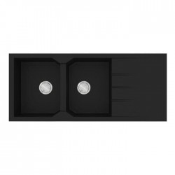 Sanitec Ultra Granite Νεροχύτης 800 (116x50) 2B 1D Nero